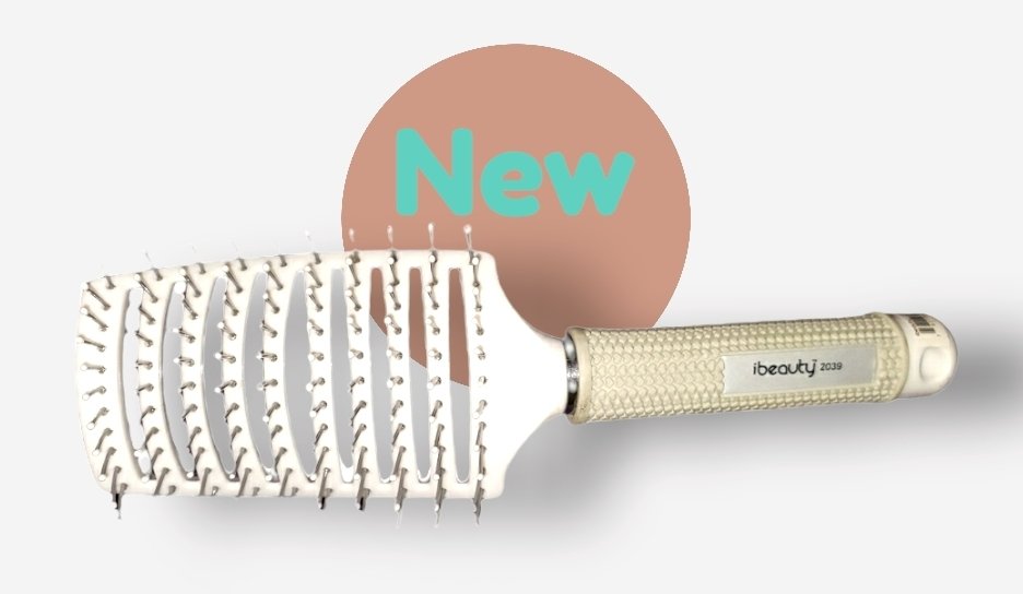 iBeauty 10 Row Concave Vent Brush (White) - 2038