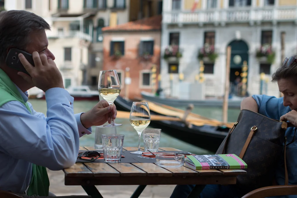 Not many places can make such interesting wine glass reflections.