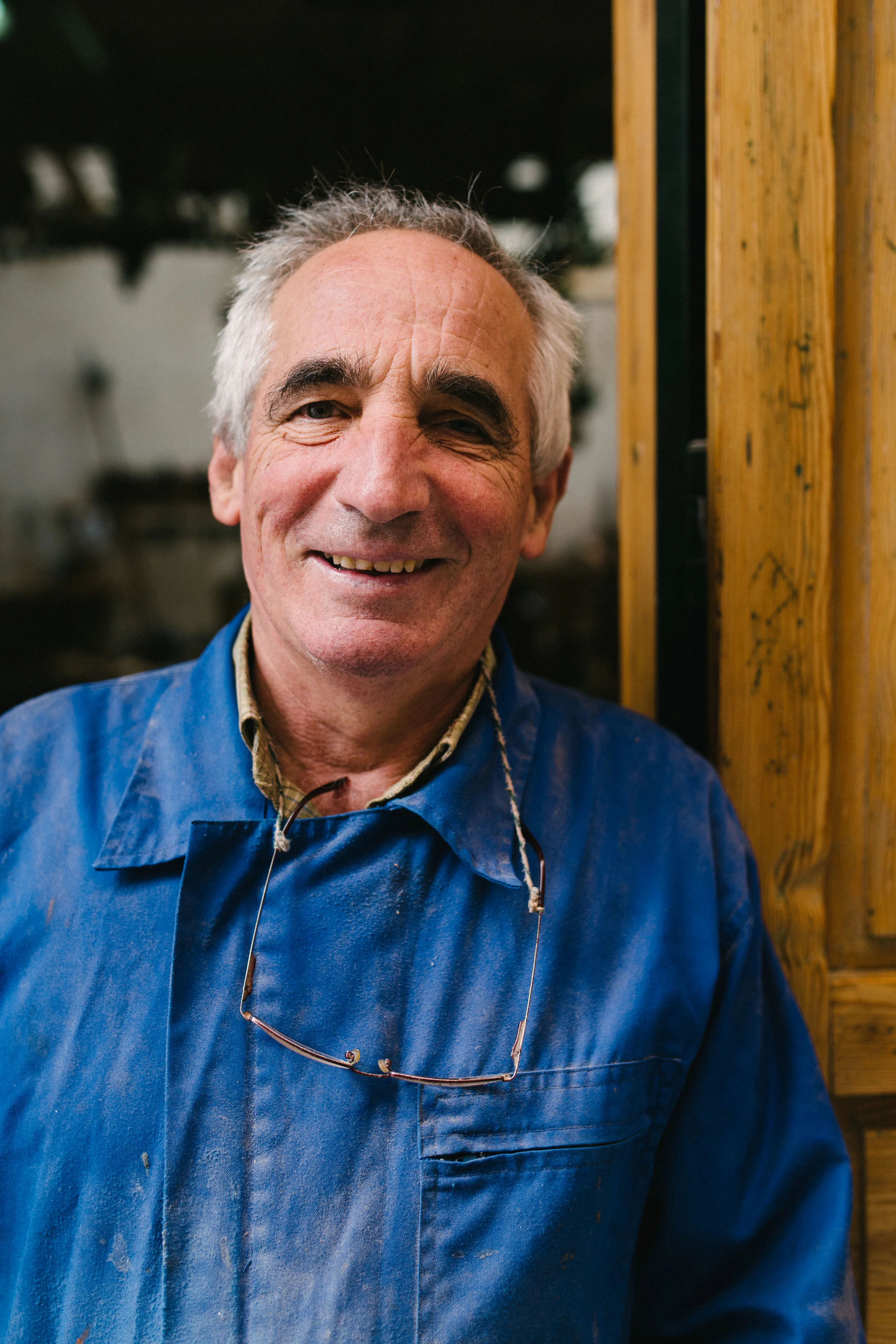 He's been working in this same workshop since he was 16.