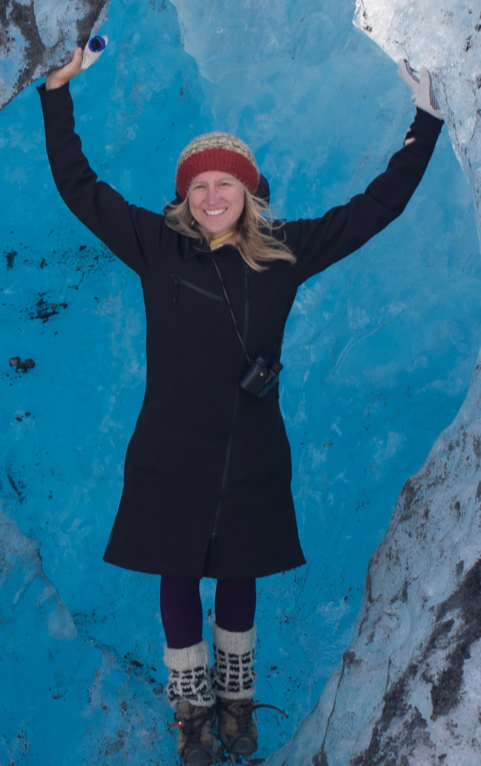 On a glacier in Patagonia. Photo Credit: Michael Hermann