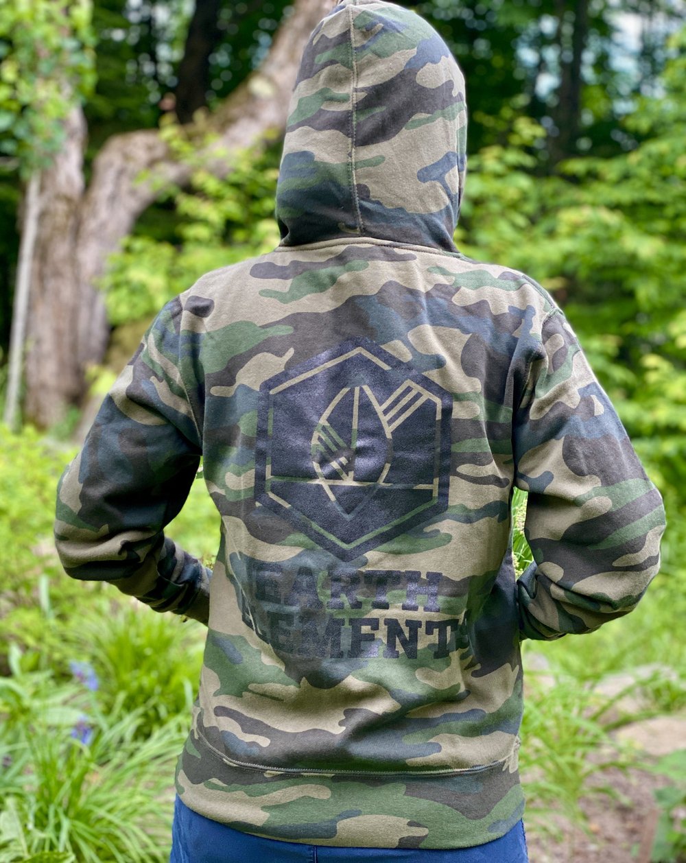 New Green Camouflage Hoodie Earth Elements Merch Earth Elements