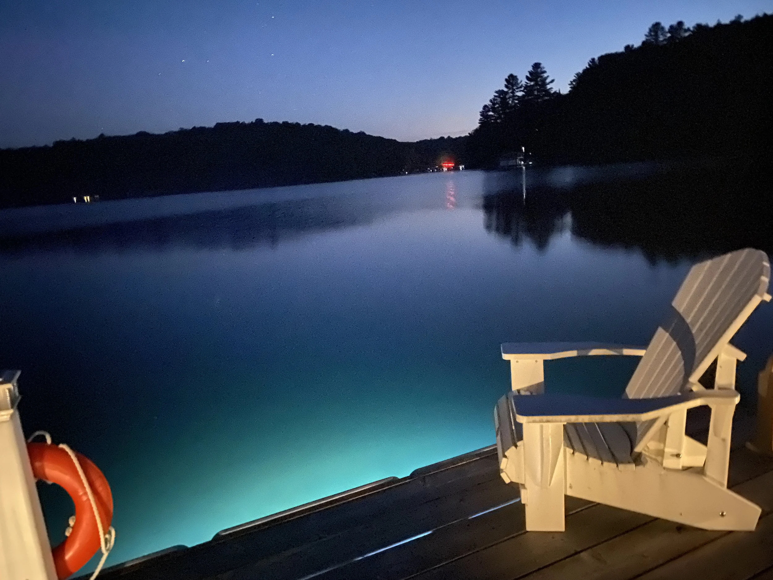 Earth Elements Colour Dock Lighting, Muskoka Ontario.JPG