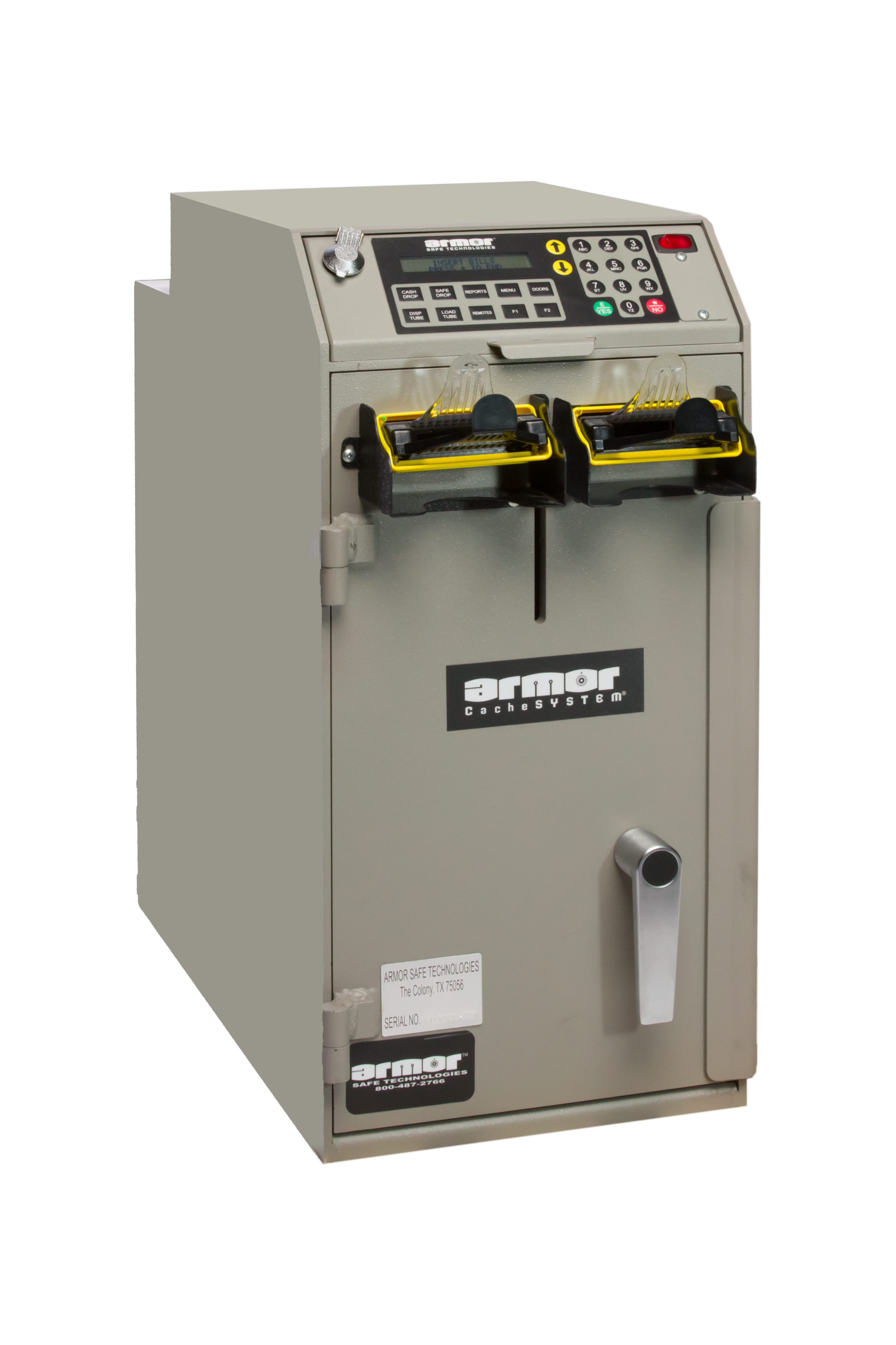 CacheSYSTEM 2400 Shown equipped with 2 bulk-note bill validators