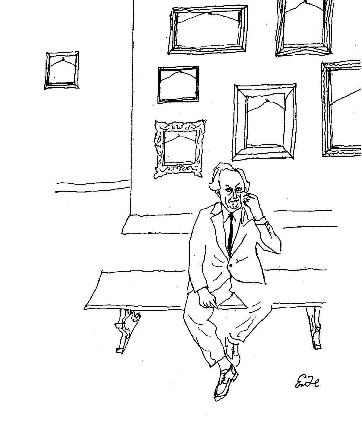 An illustration from Graydon Carter's memoir