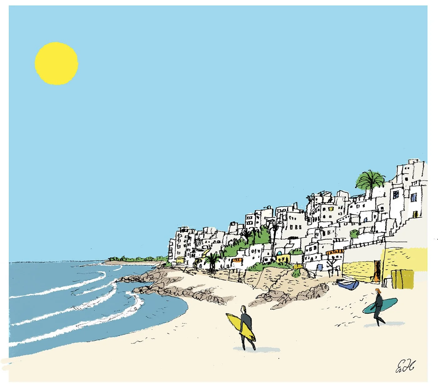 Surfing in Morocco