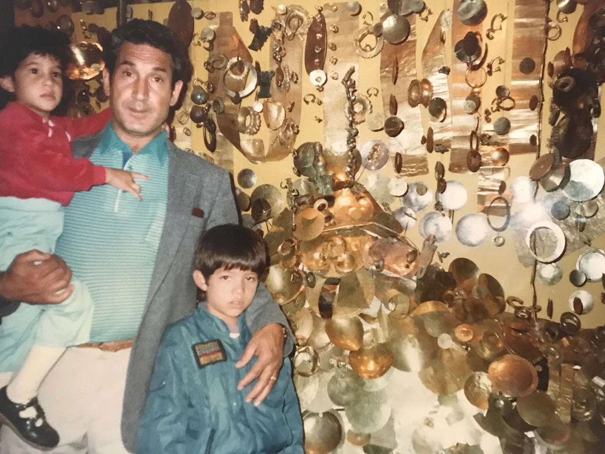 Gold Museum, Bogotá, Colombia - me, my dad and my cousin Andres. 1980's. 