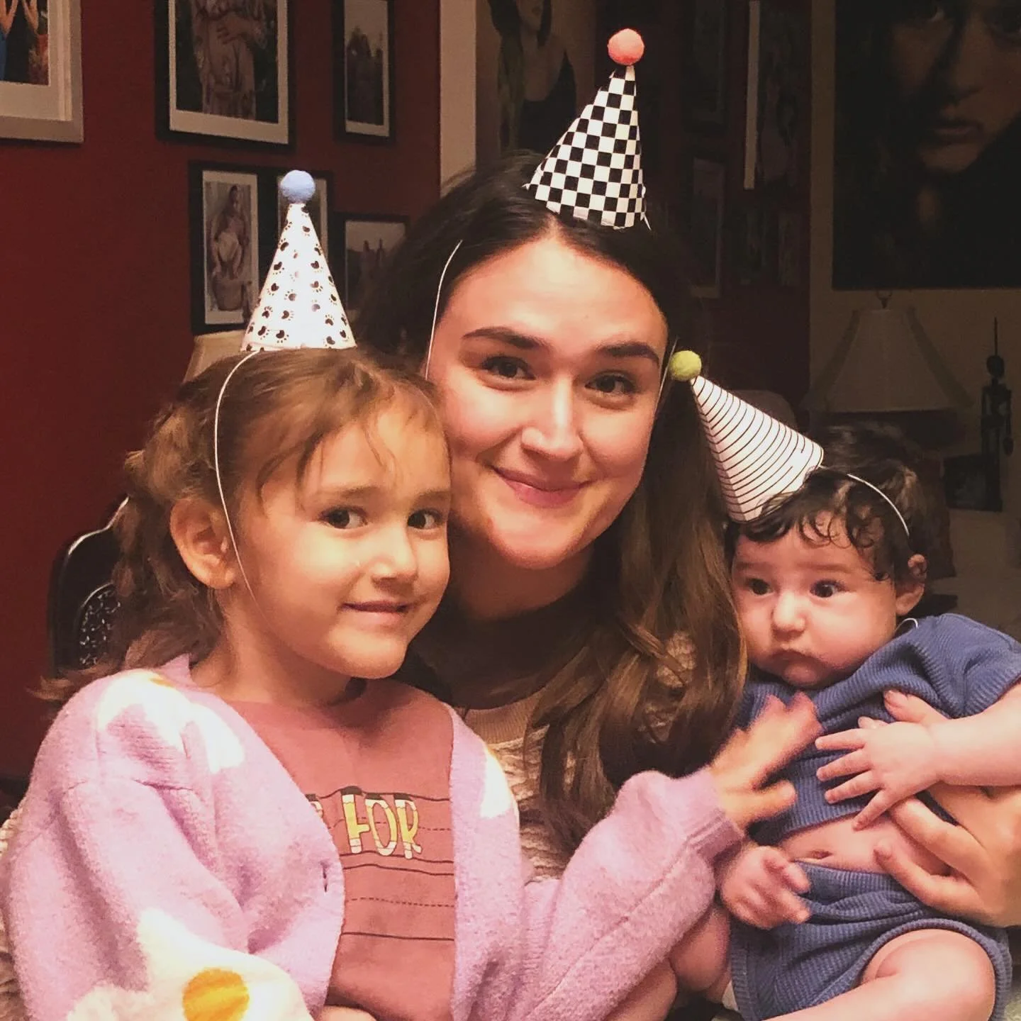 35 years around the sun with my girls, hubby, and loved ones 🥹🩷 Thank you for the sweet birthday wishes near and far! I’m a lucky lady and my heart is full. 
Here’s to another 35 full of strawberry corgi cakes decorated by Lina! 🍞🐶🎂