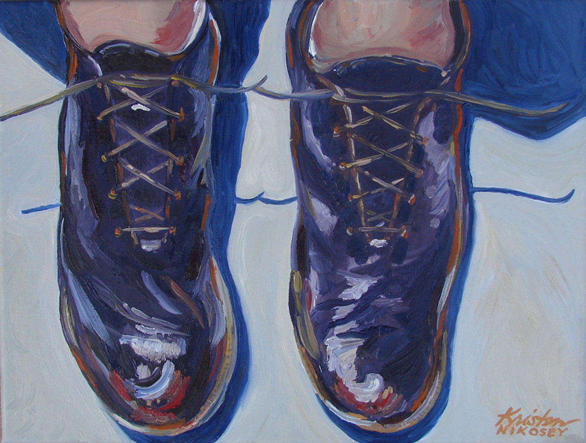 'Shoes by Spencer' - oil 12"x16"
