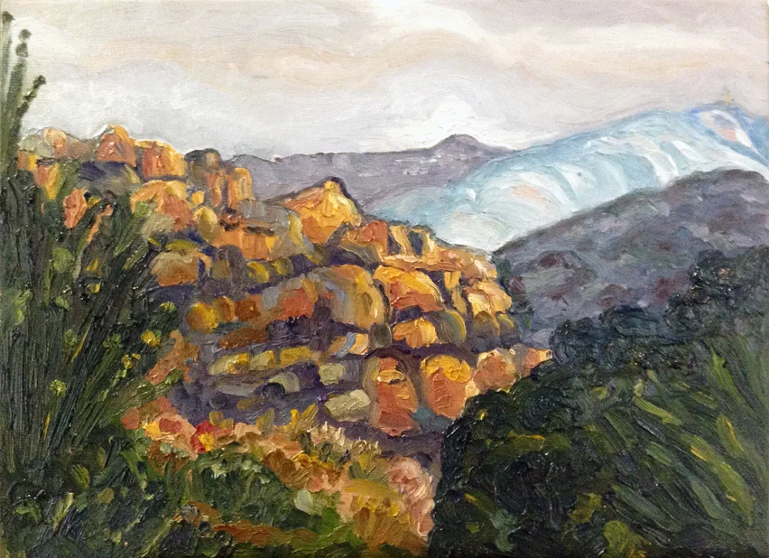 'Snowdrift View - Bell Canyon' - oil 12"x16"