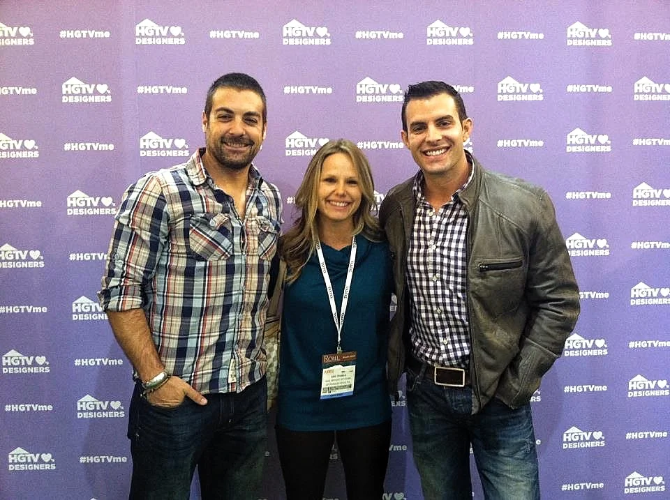 Anthony Carrino, Gail, and John Colaneri in the HGTV booth at the 2013 KBIS in New Orleans
