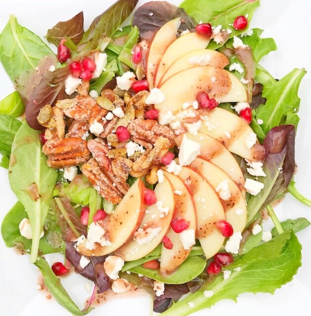 Honey Crisp Apple and Candied Nut Salad