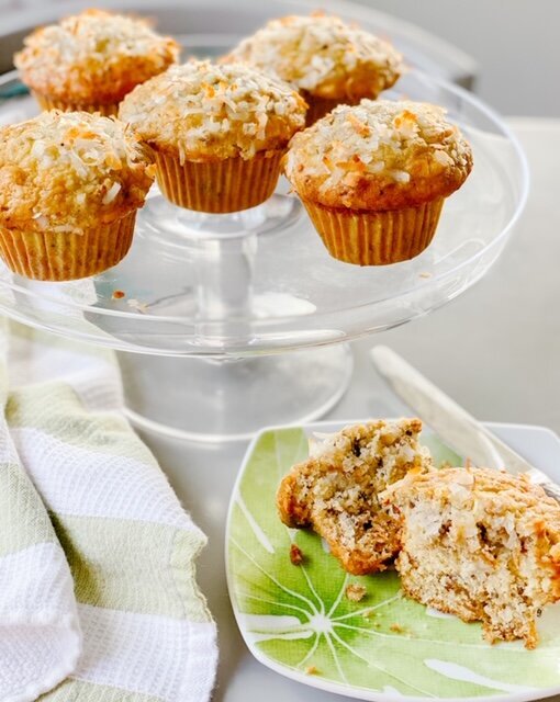 Banana Coconut Crunch Muffins