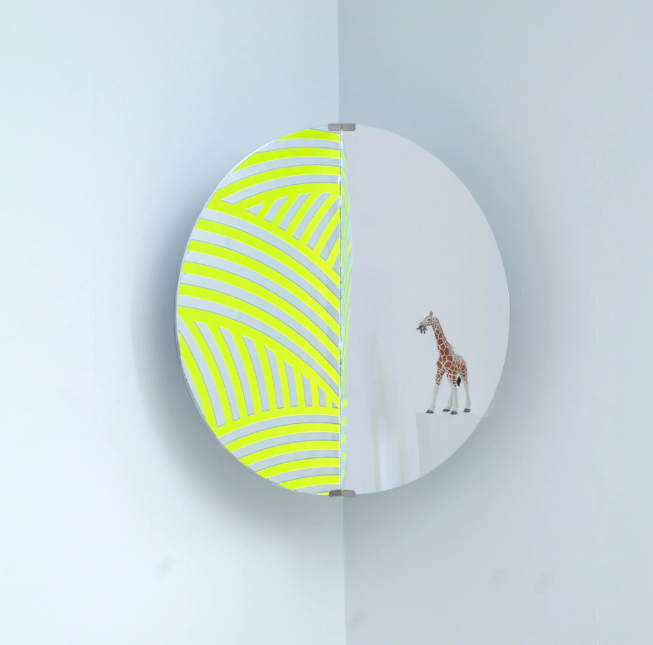 It almost becomes an abstract painting floating in the corner of the room.