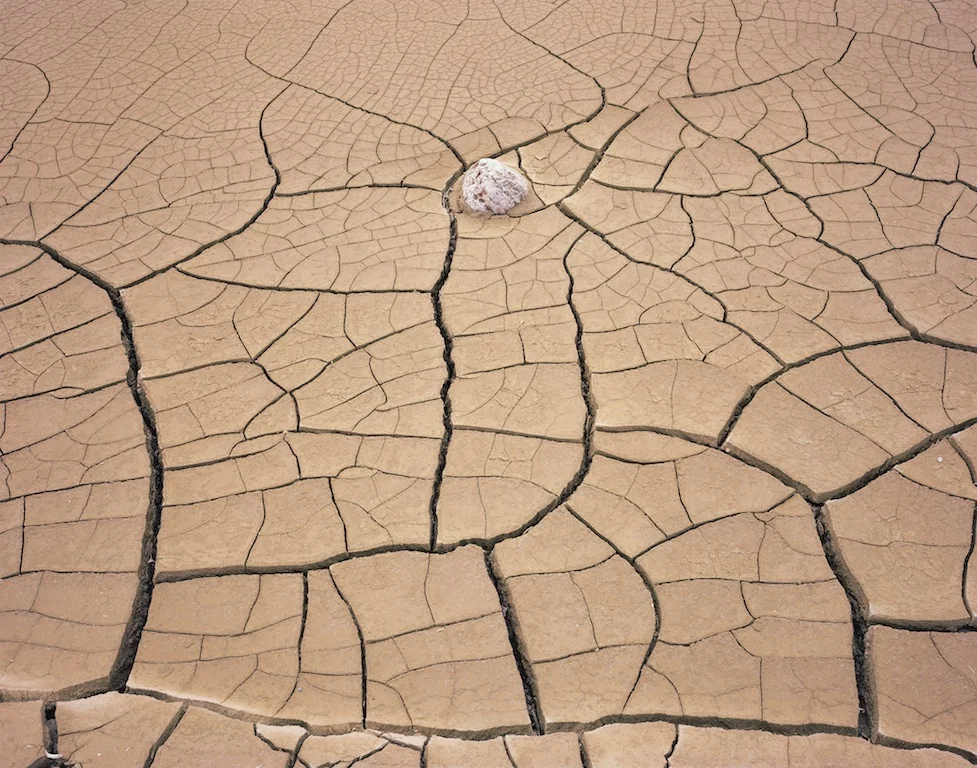 Rock and Cracked Mud, California, 2017