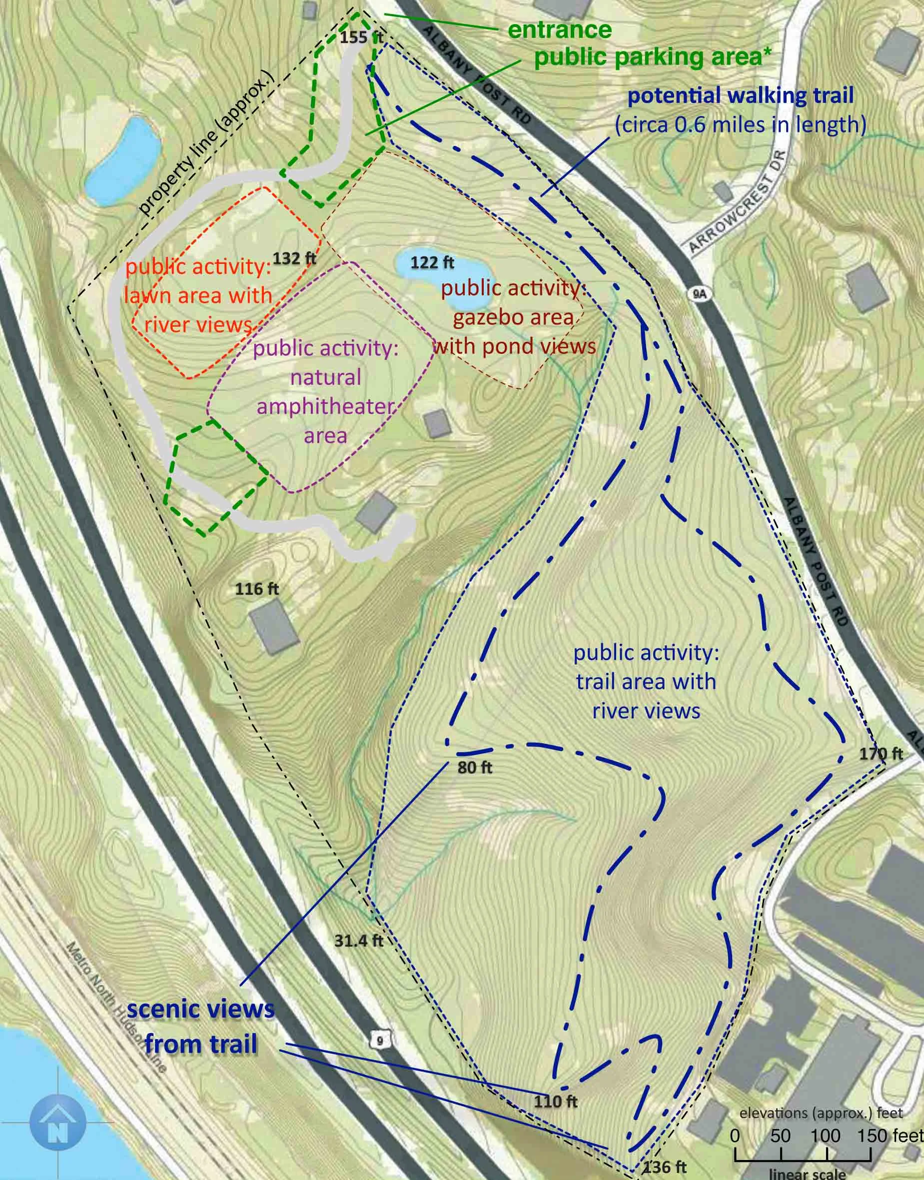 Gouveia Property: Potential Phase 1 public uses (draft, Nov. 2013)