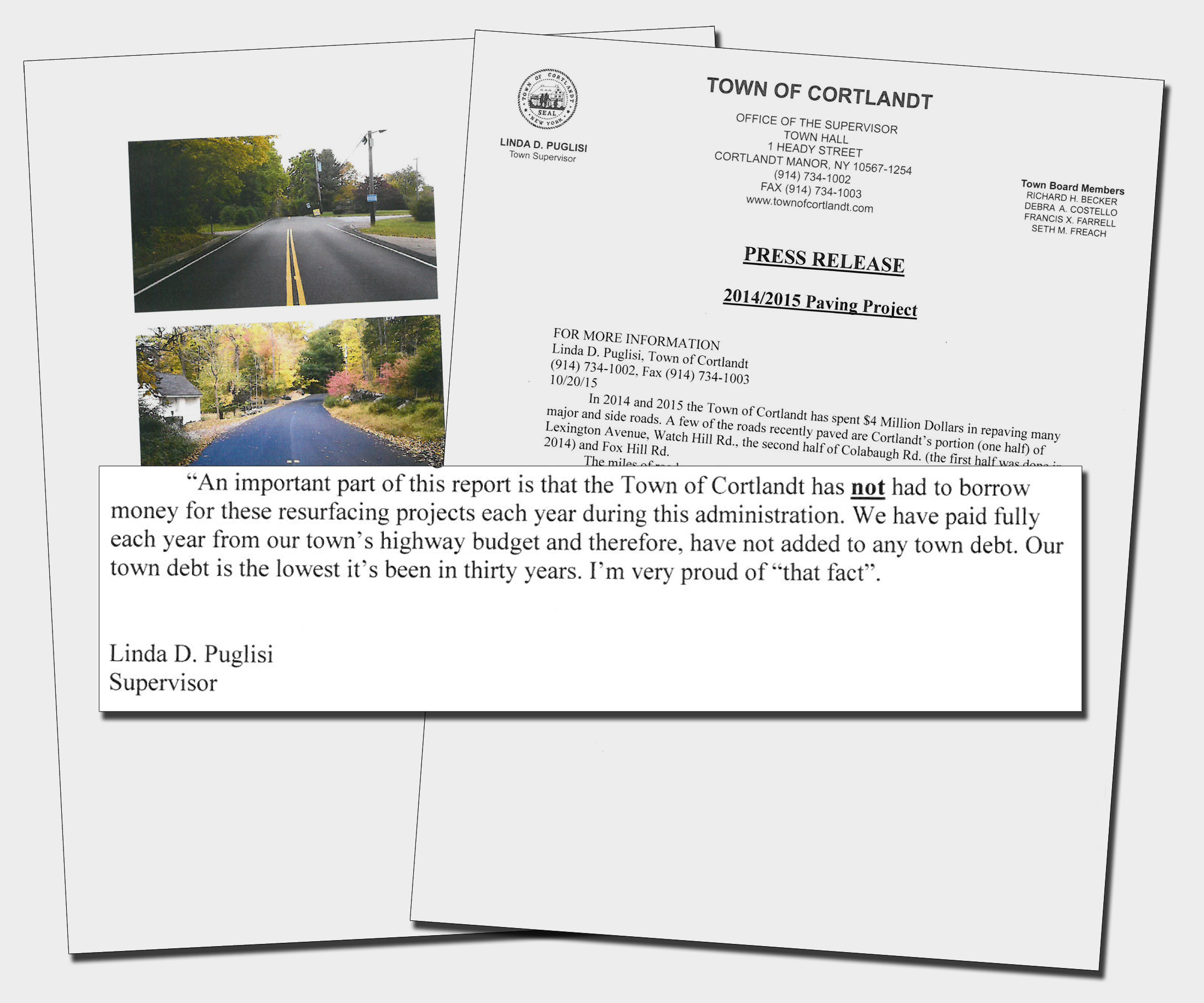 Source: Town of Cortlandt press release