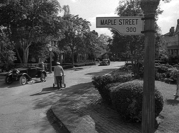 Scene from the Twilight Zone episode “The Monsters Are Due on Maple Street.”