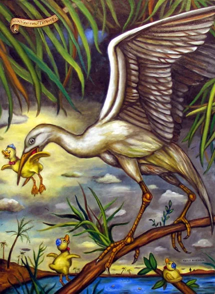 Hunting for Toyboys, 2004, oil on canvas, 40" x 30"