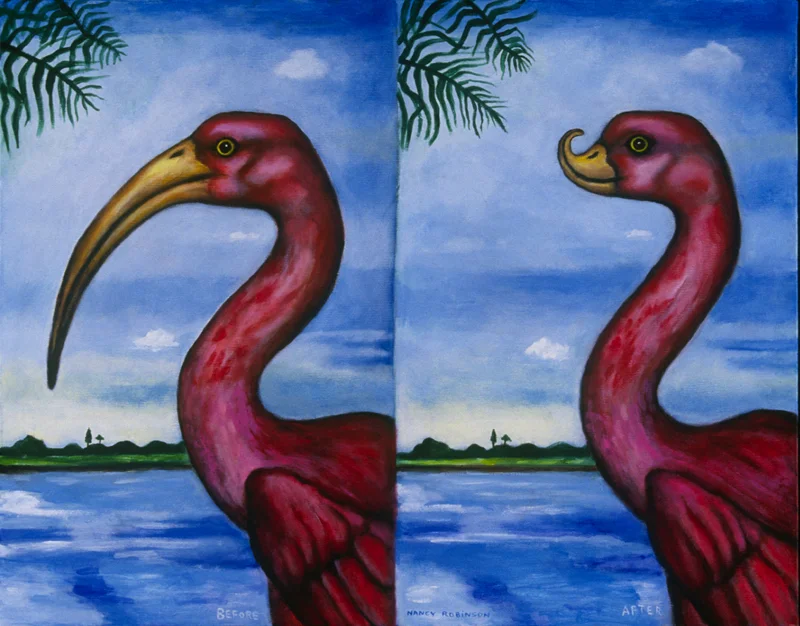 Before and After , 2006, acrylic on canvas, 22" x 28"