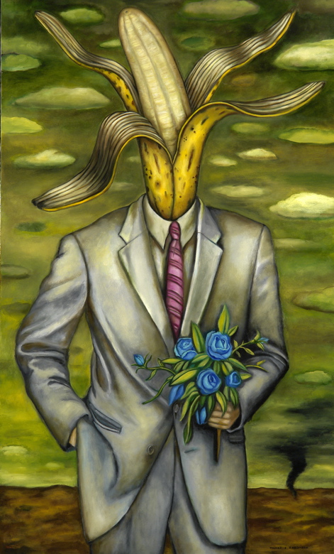 The Secret Admirer V , 2001, oil on canvas, 60" x 36"
