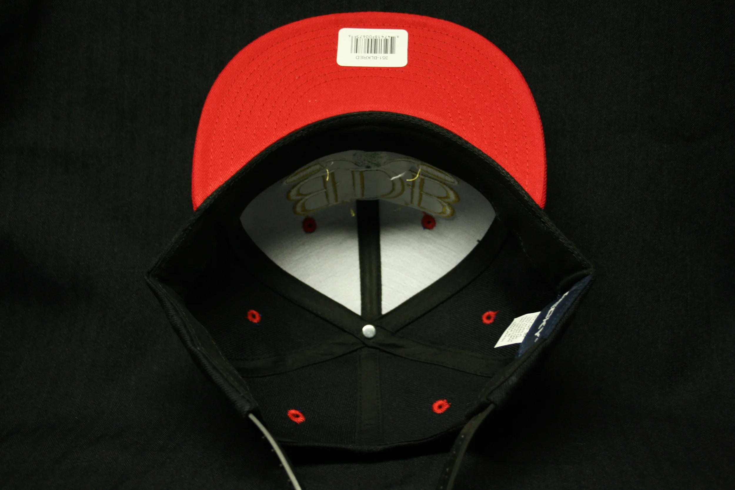 Billion Dollar Bangaz Black Snapback Hat W/ Red Brim