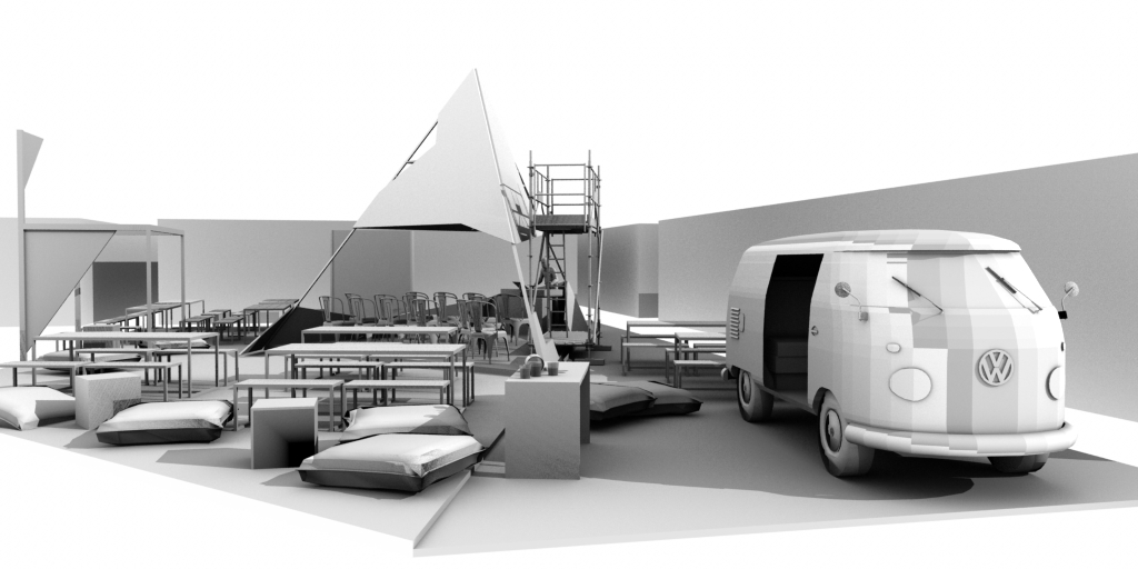 Oui oui, il y aura une pyramide et un combi sur l'espace Remix Coworking...entre autres