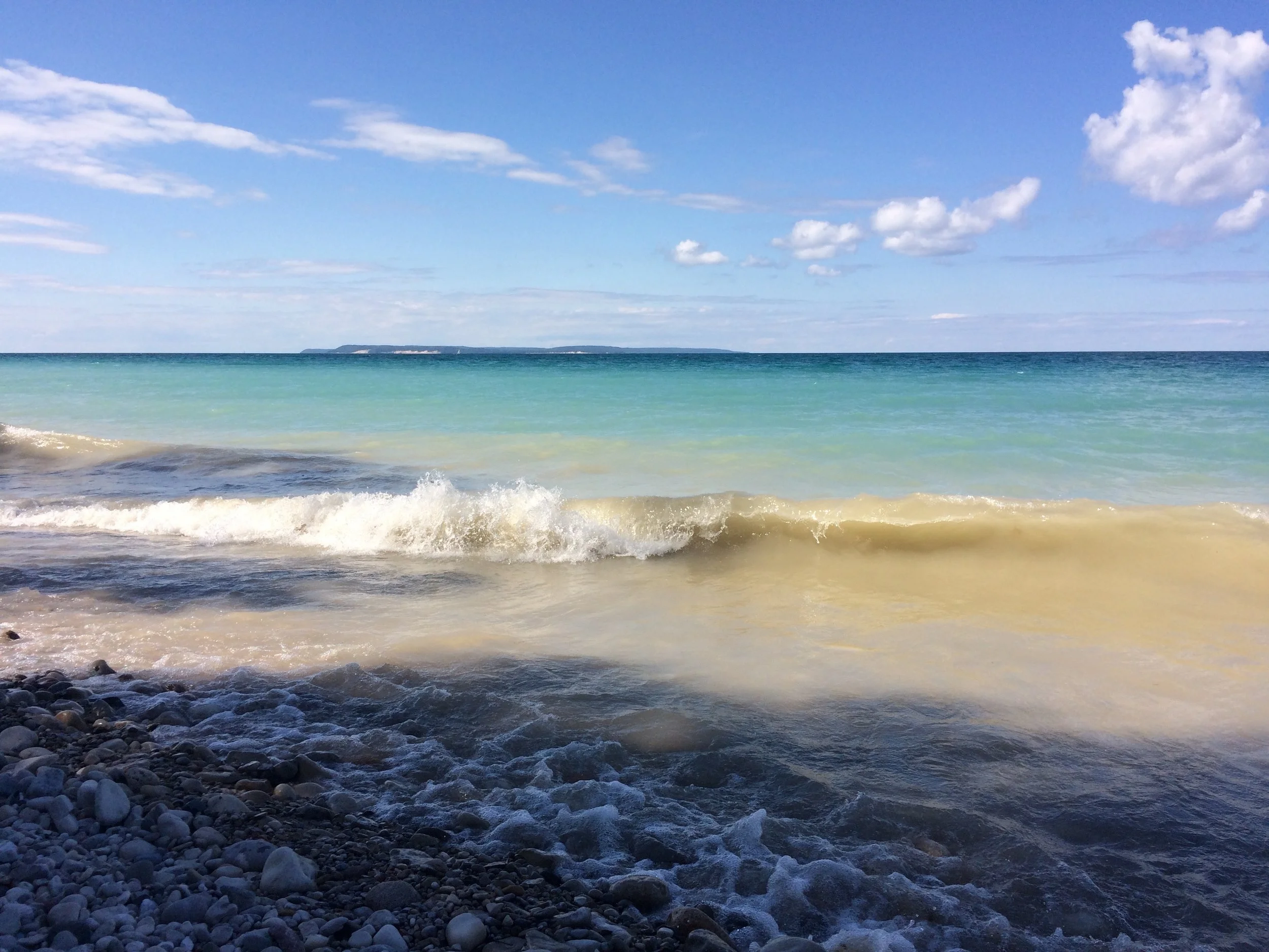 At Good Harbor Beach looking onto North Manitou Island
