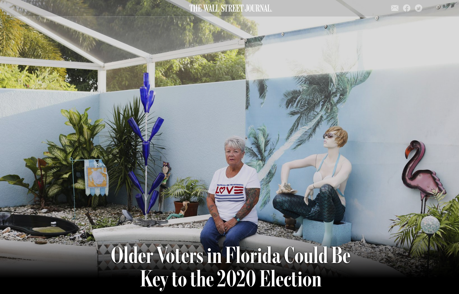  Photography: Eve Edelheit  Photo Editing: Ariel Zambelich  Story:  Older Voters in Florida Could Be Key to the 2020 Election  