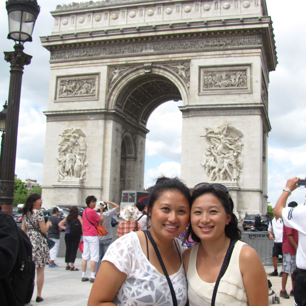 With my best friend, Pa Kou, in front of the Arc de Triomphe, Paris, France. July 14, 2010.