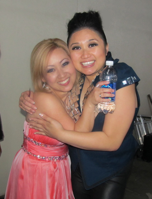 Julie (Fang) Zhang & me backstage at the Hmong Music Festival, May 2012.