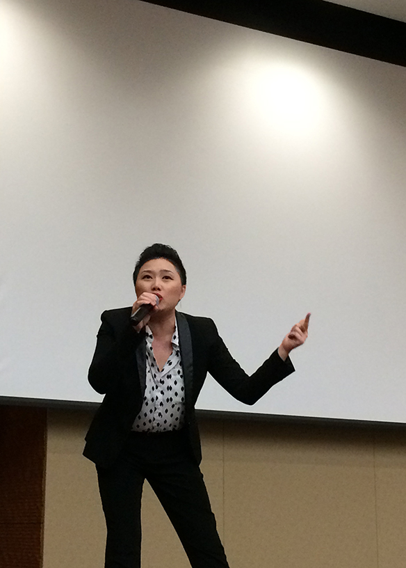Singing "Hluav Taws" at the 12th Biennial Hmong Culture Night at UW-Madison on Saturday night.