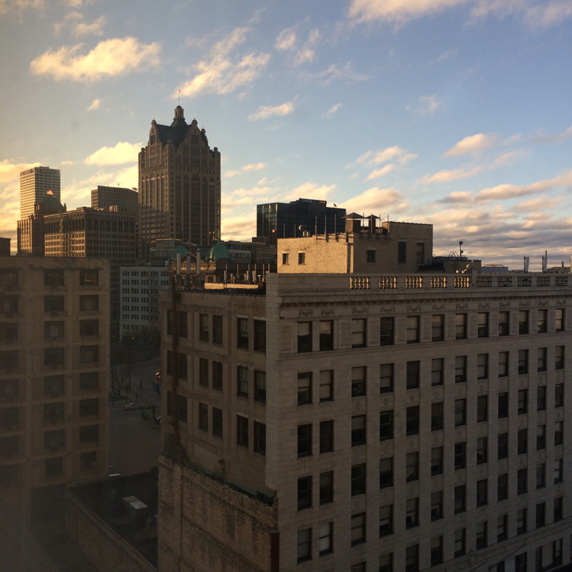 An early morning view of Milwaukee, Wisconsin