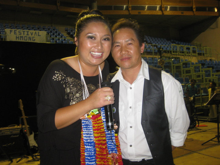 Performing in France and taking a quick photo with Ly Dang, July 17, 2010.