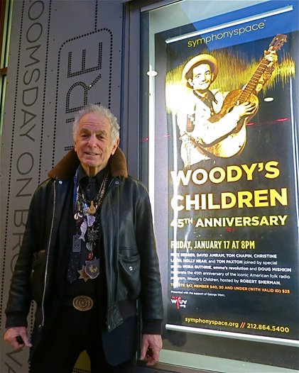 David Amram at the 45th Anniversary of "Woody's Children" at Symphony Space, January 17, 2014, Courtesy of Woody Guthrie Publications