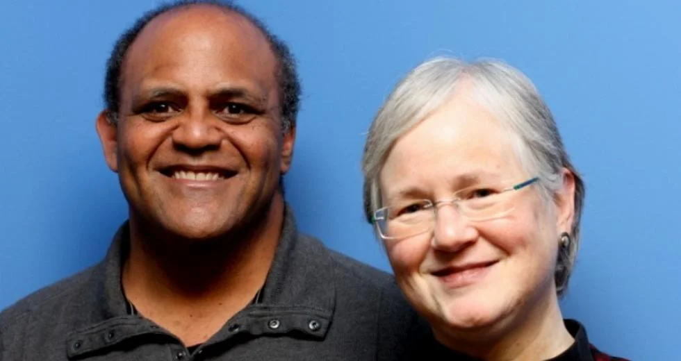 Ralph Curry, cellist for the Amici Quartet, and Chris Haff Paluck, leader of ART. Photo by Mark Satola.