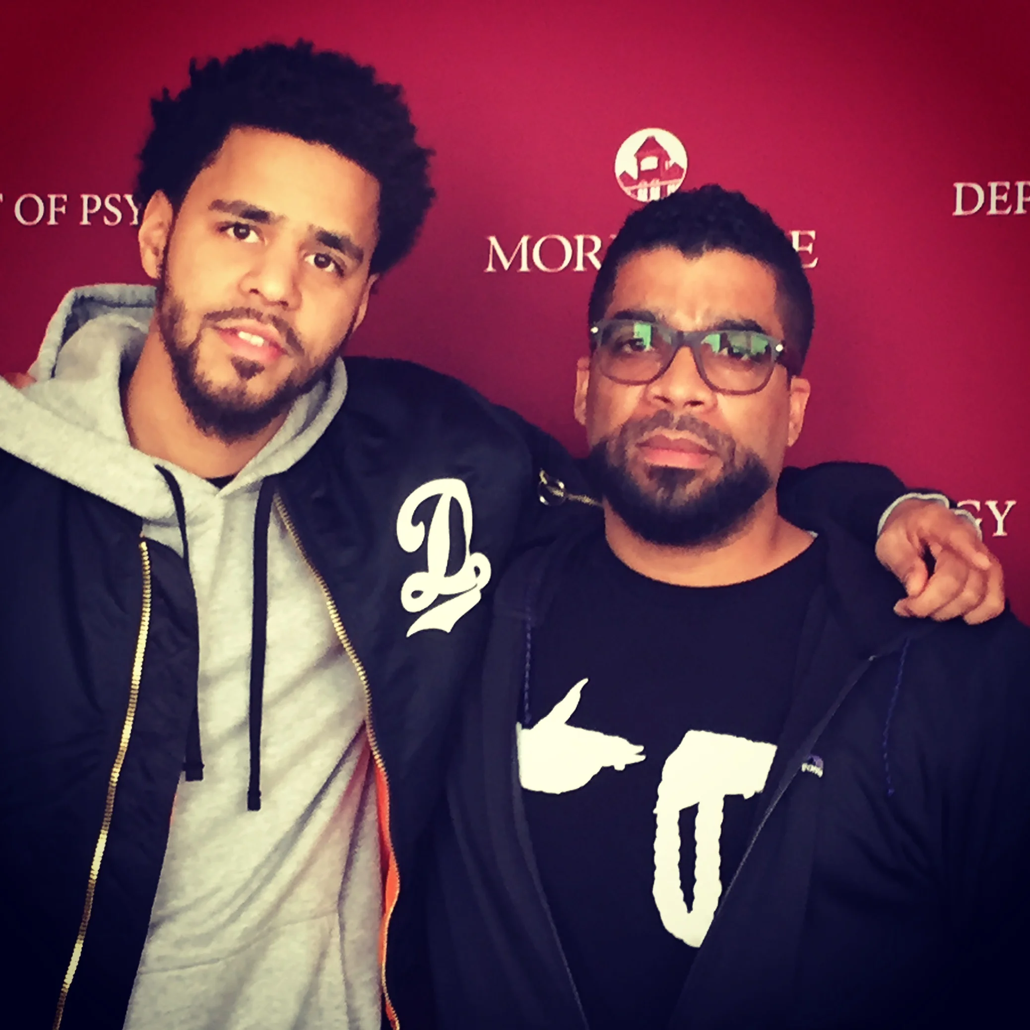  w/J. Cole just before surprise lecture for Intro Psych. class&nbsp; 