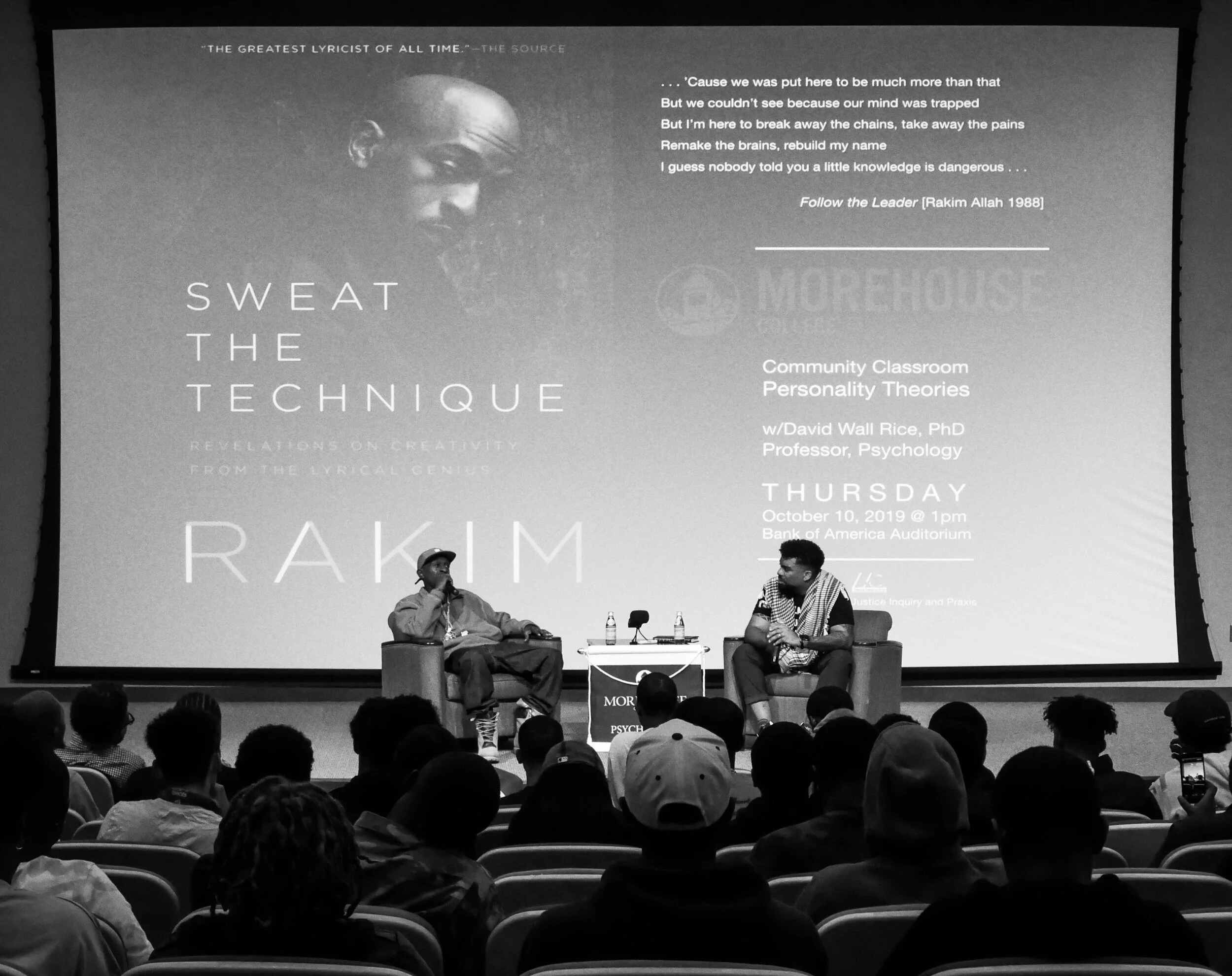w/Rakim talking identity, purpose and accountability, as photographed by Antonio “Tone” Johnson