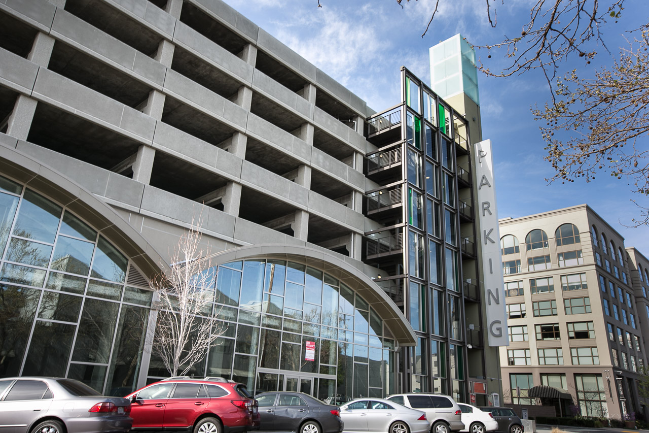 Free street parking, some timed. Garage just few blocks away too on 2nd and Harrison.