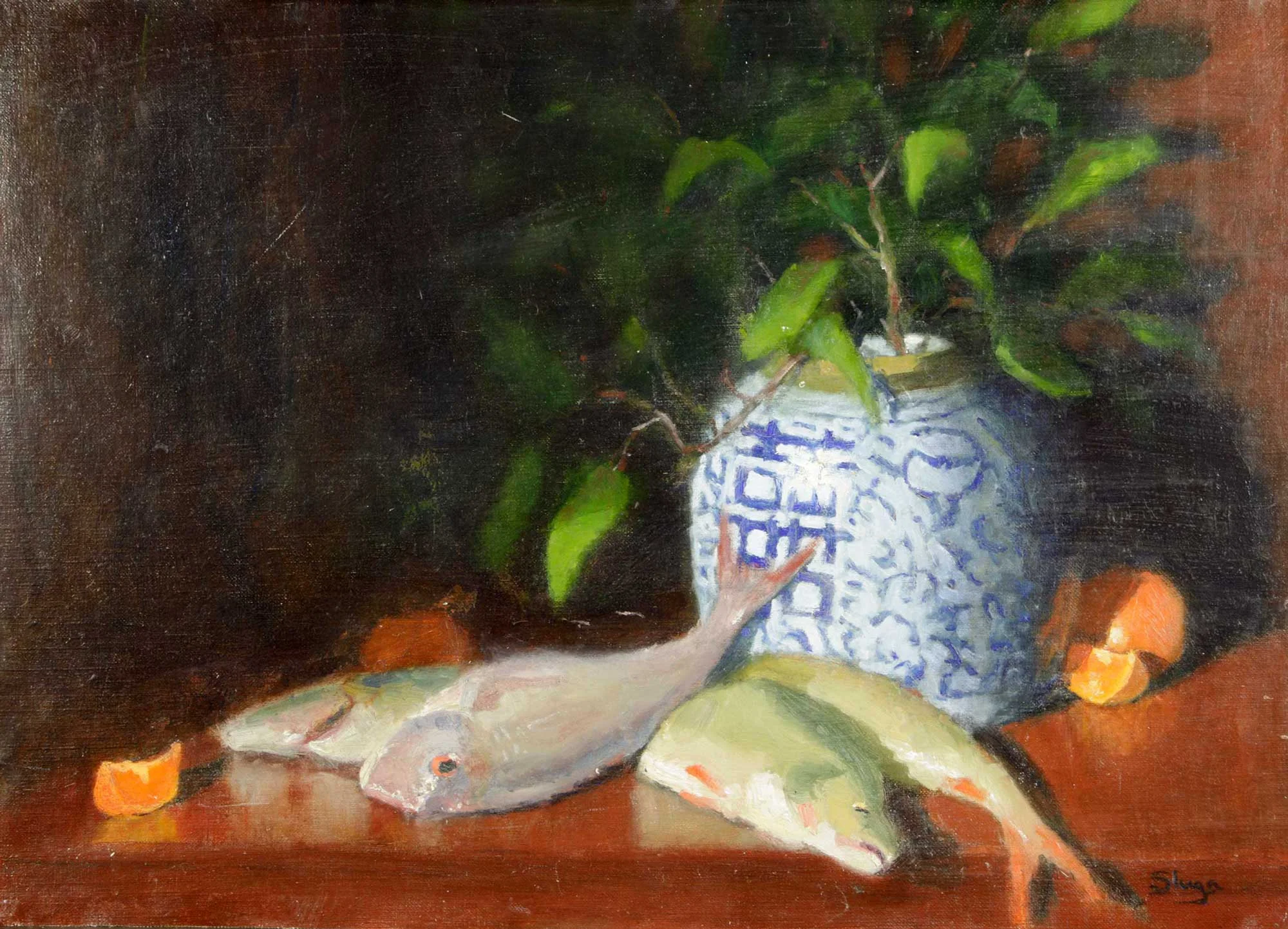 Still Life with Fish 74 x 53 cm