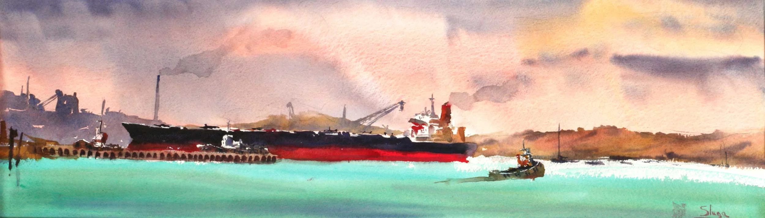 The Arrival, Corio Bay 75 x 26 cm