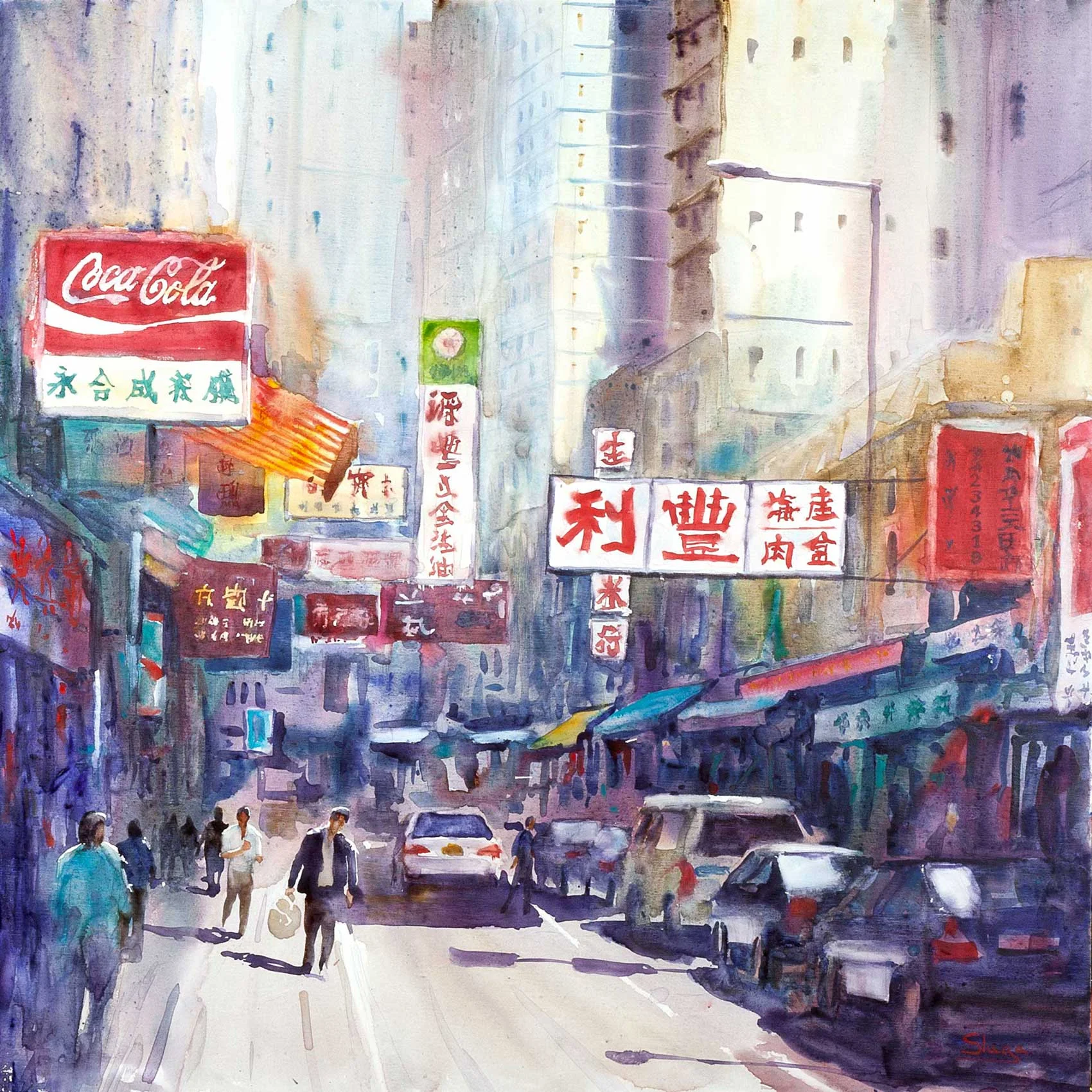 Back Street, Hong Kong 91 x 91 cm