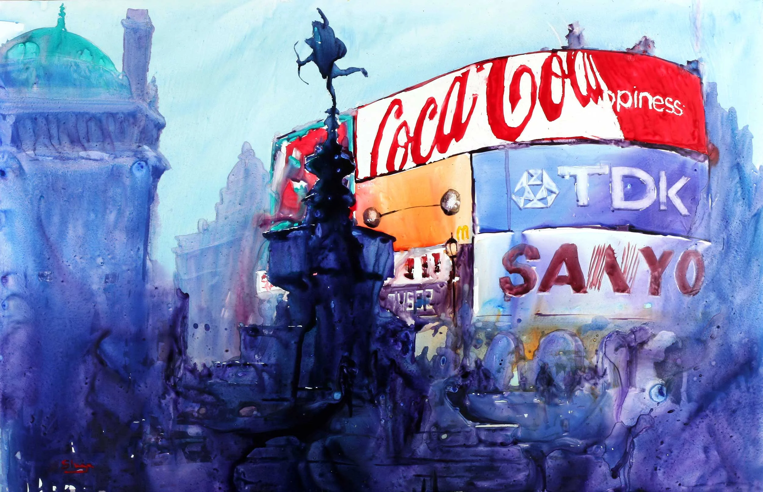 MONOPOLY Piccadilly 99 x 61 cm (This painting is framed)