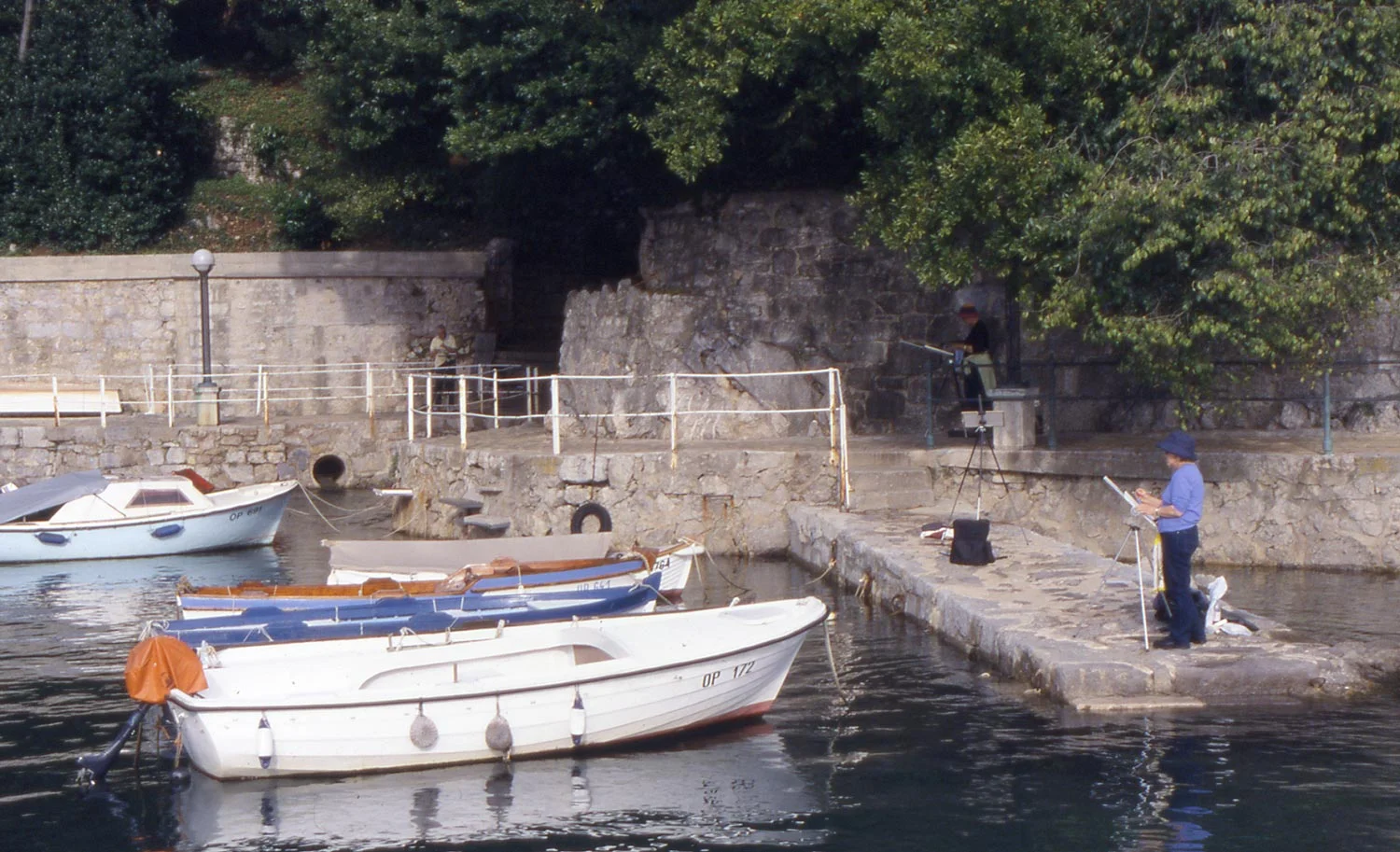 D. Painting, Opatija In this case, reflection of the white boat is a light tone surrounded by darker water. I hope my student in the photo captured it!