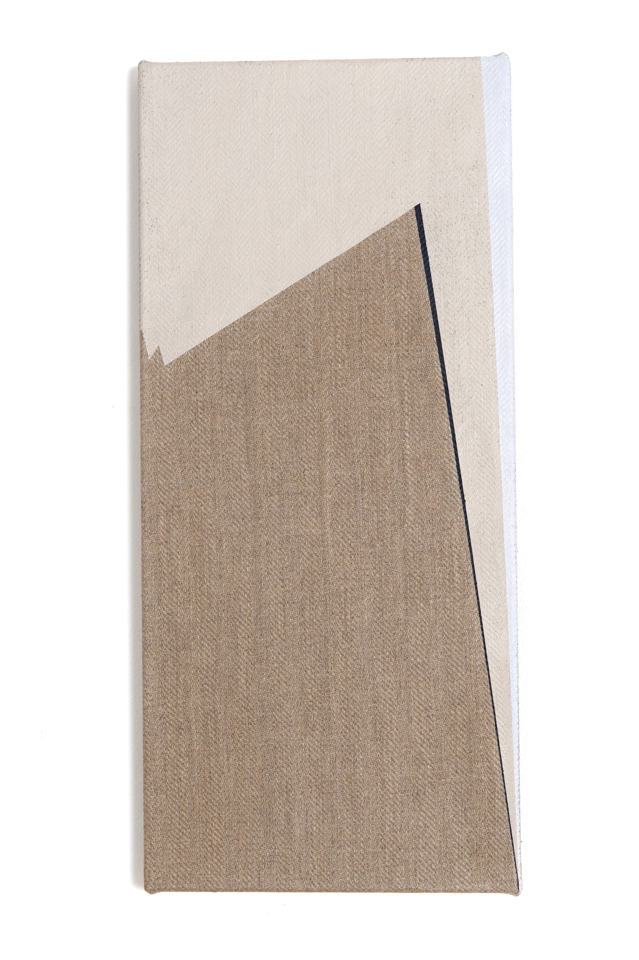  Echo, acrylic on herringbone linen, 45.5 x 20cm, 2015 