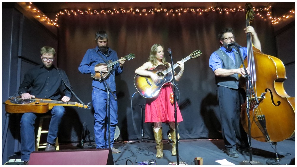Aaron Ballance, Jed Willis, Anya Hinkle and Stig Stiglets play at Moonlight Mile 1-17-16. Photo: Tom Watts
