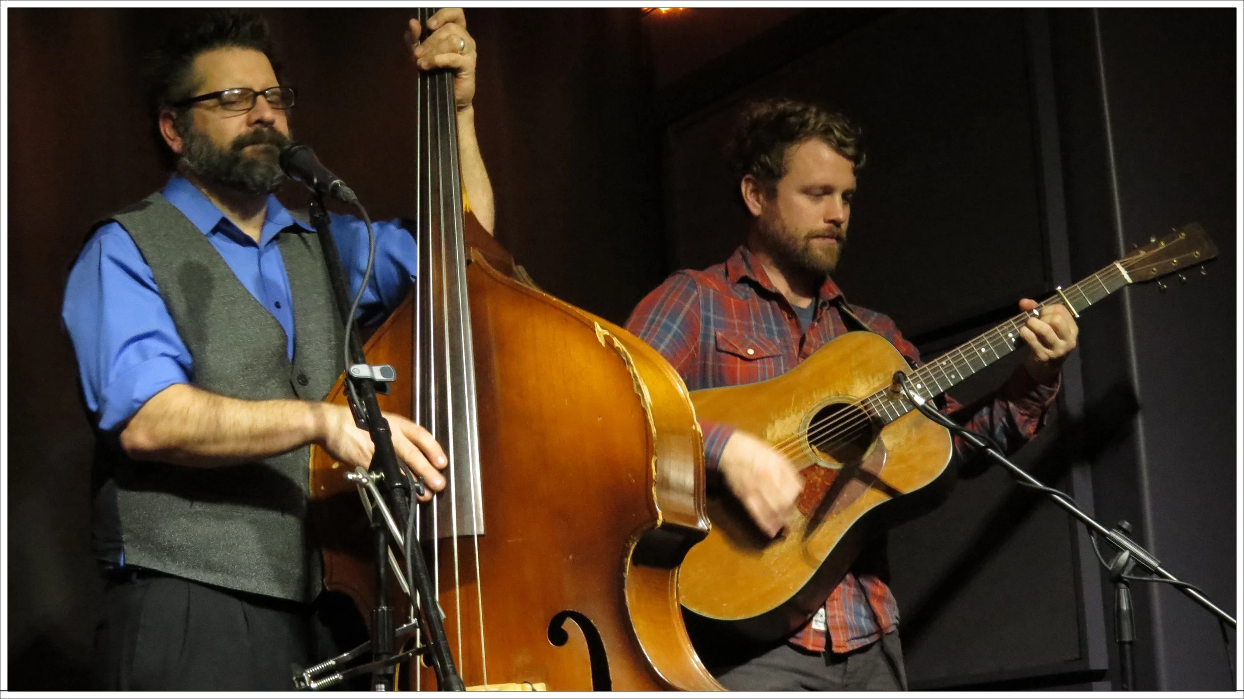 Stig Stiglets on bass and Tellico producer Jon Stickley on guitar. Photo: Tom Watts