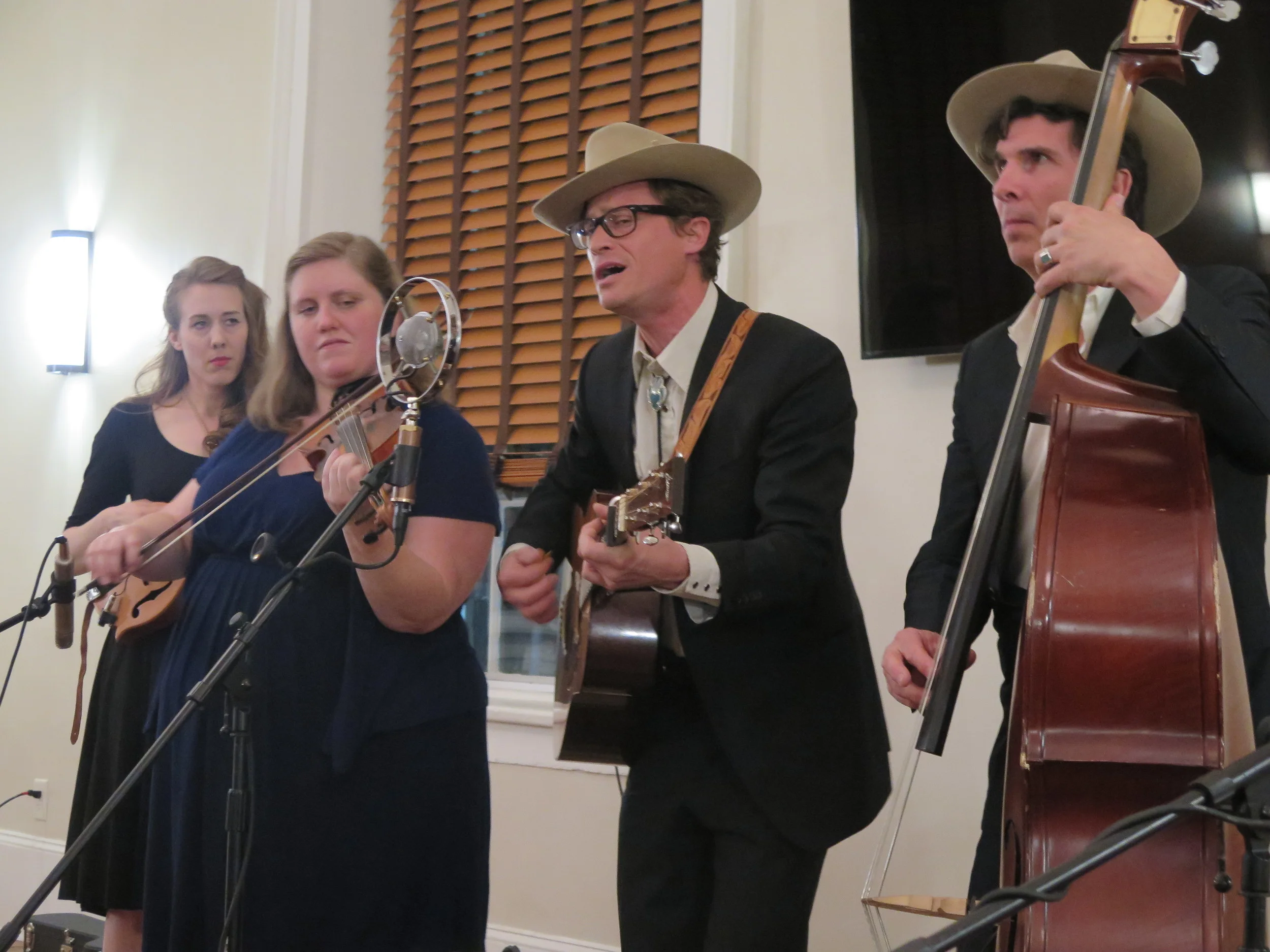 Bass player Simon Flory switches to guitar to take the lead for High Plains Jamboree