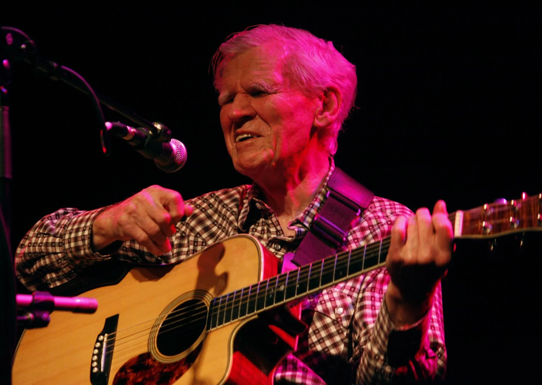 Doc Watson, photographed in December 2010 by one of our guests on the show, Daniel Coston.