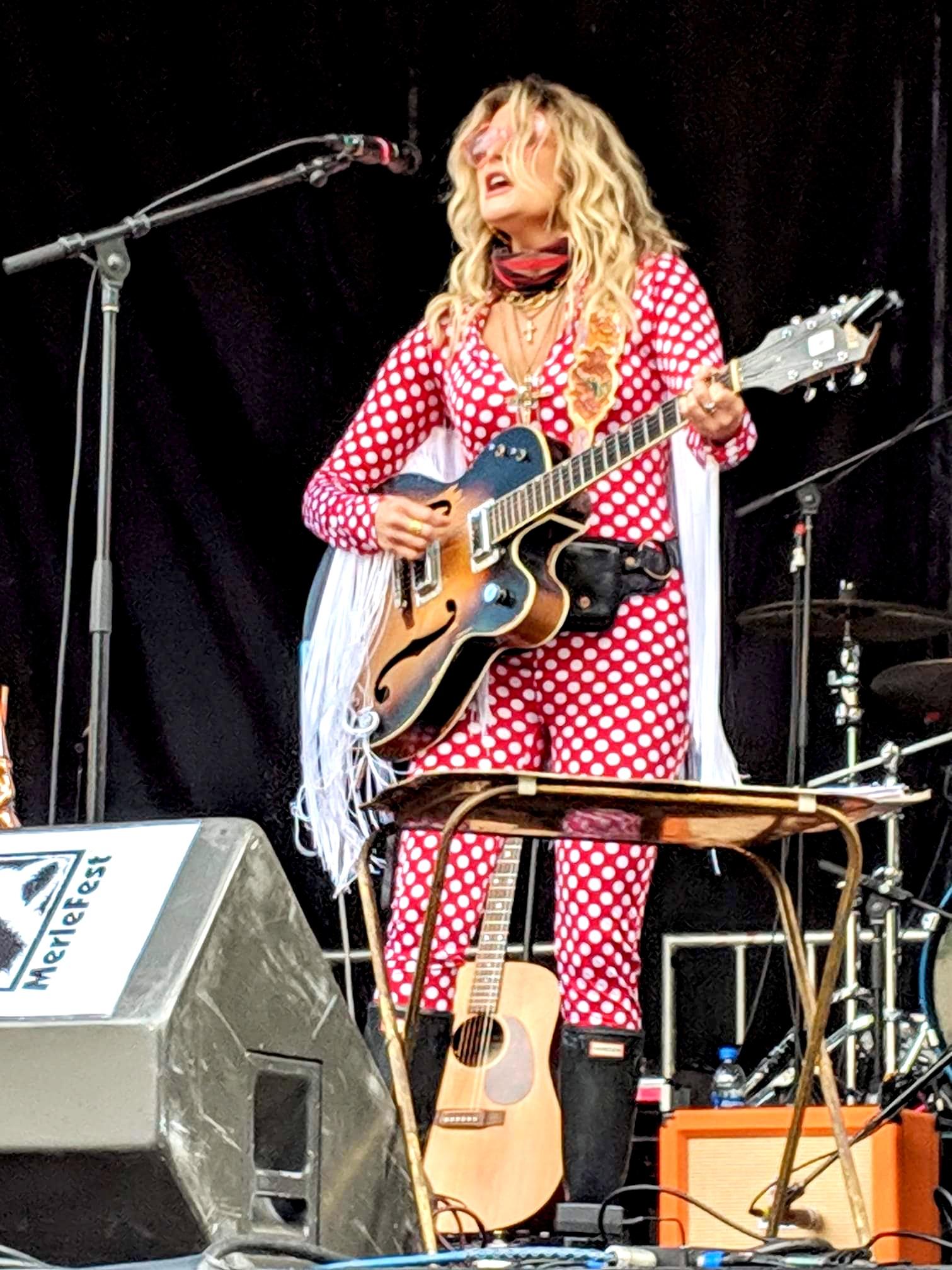 Elizabeth Cook performs on the Americana Stage at MerleFest 4-26-19. Photo: Ken Banks