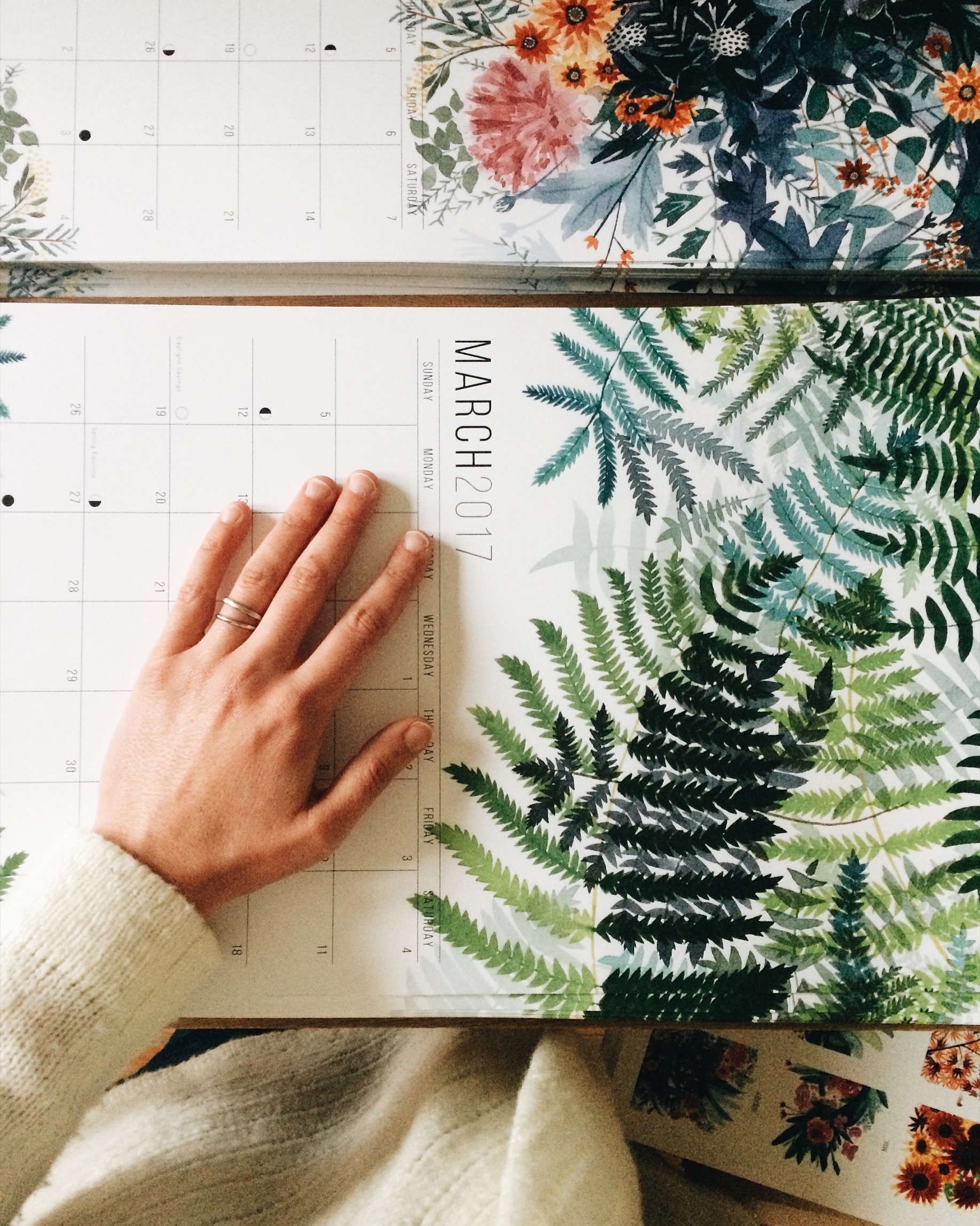 See what I did there? It's March and I chose a March calendar page. ;)